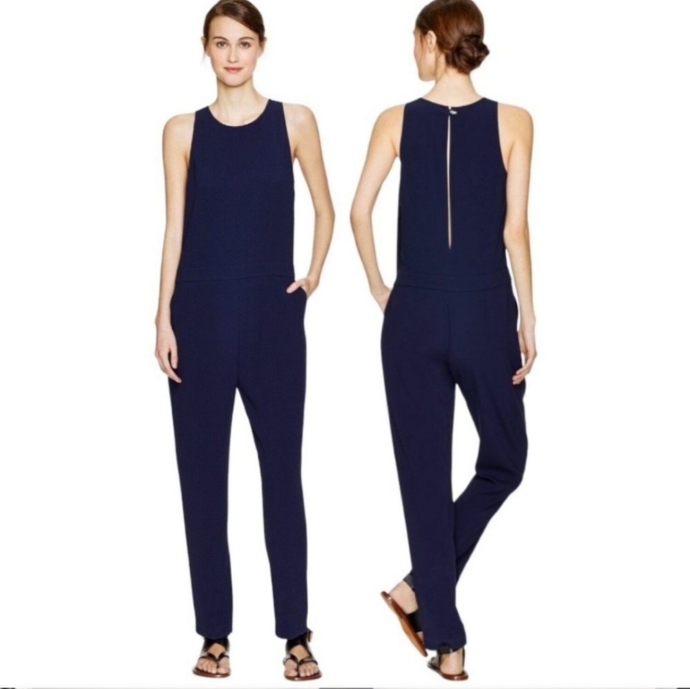 ARITZIA BABATON Branson Jumpsuit Navy size 6 with pockets